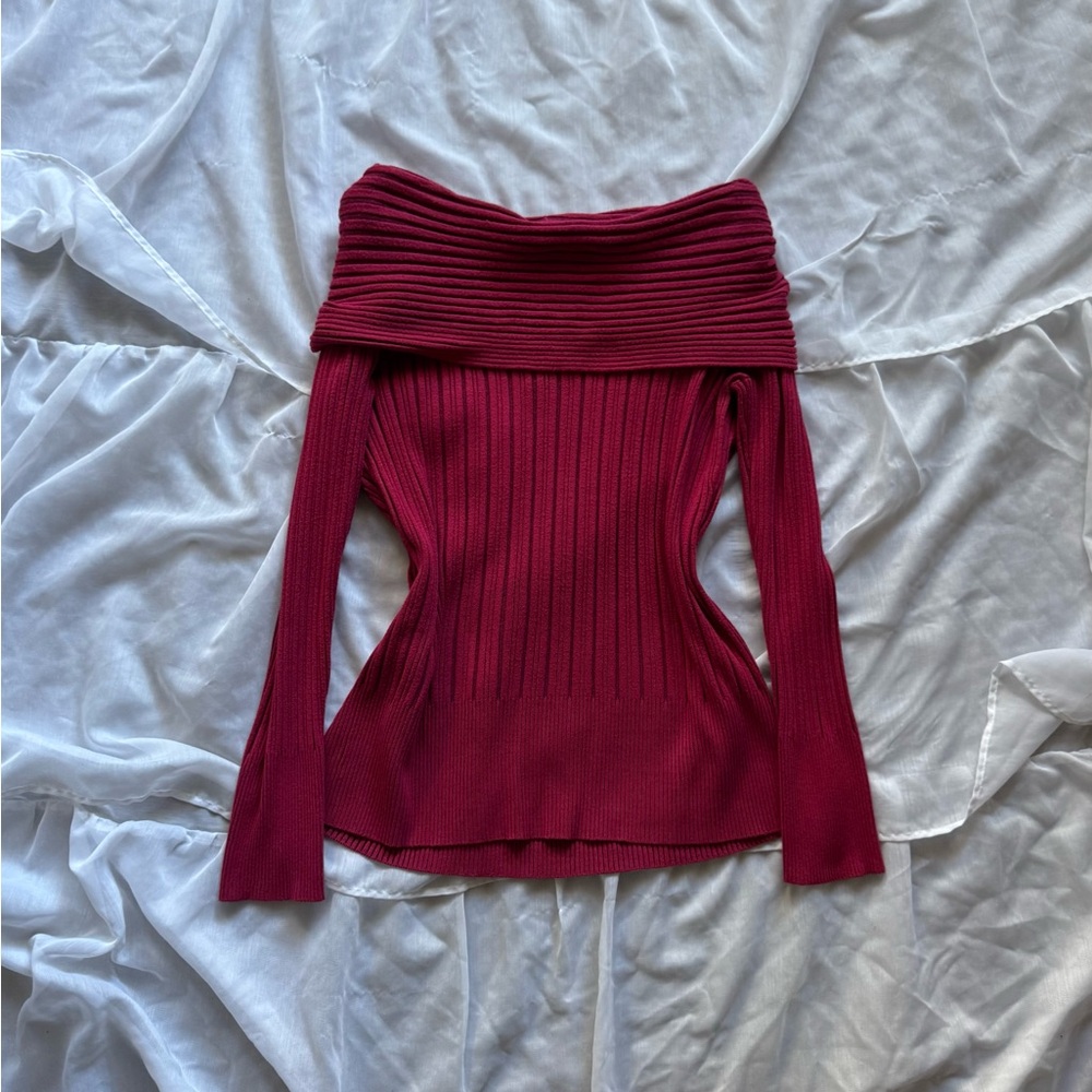 Catch My I Y2K Off Shoulder Sweater